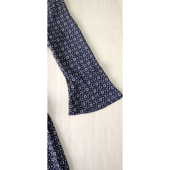 H&M Divided Blue White Geometric Pattern Summer Dress Womens Size Small 4 - Picture 4 of 8